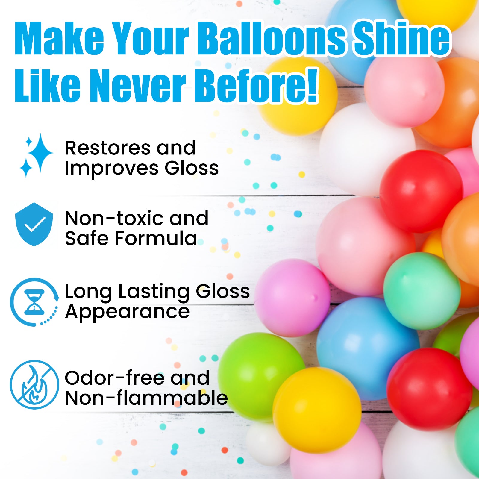 Aerosol Balloon Spray, Balloon Surface Texture Gloss Lasting Non Oxidation Fading Spray