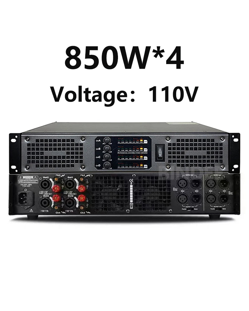 850W Professional High-power Amplifier for Performance Wedding Stage Broadcast Home Entertainment Karaoke Outdoor Amplifier