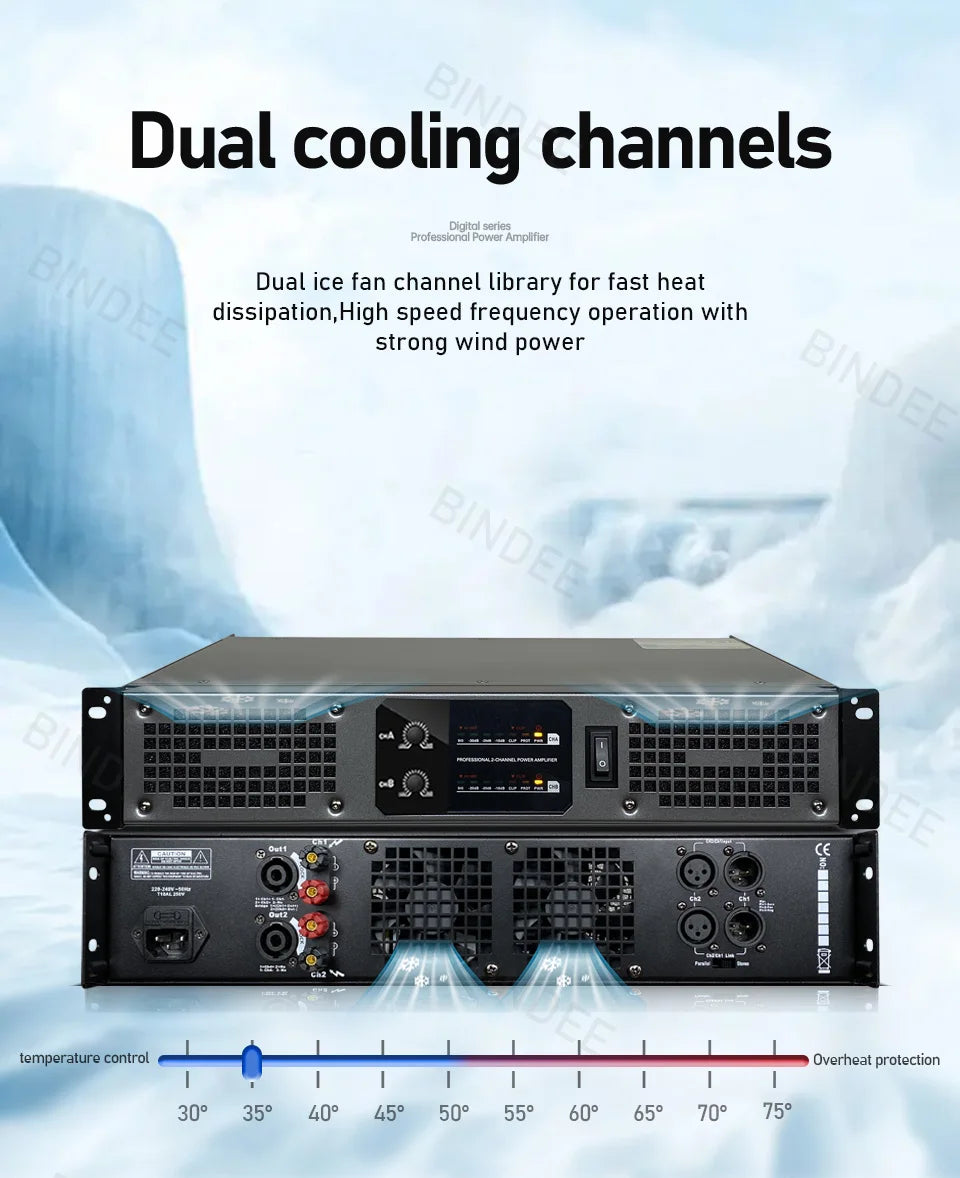 850W Professional High-power Amplifier for Performance Wedding Stage Broadcast Home Entertainment Karaoke Outdoor Amplifier