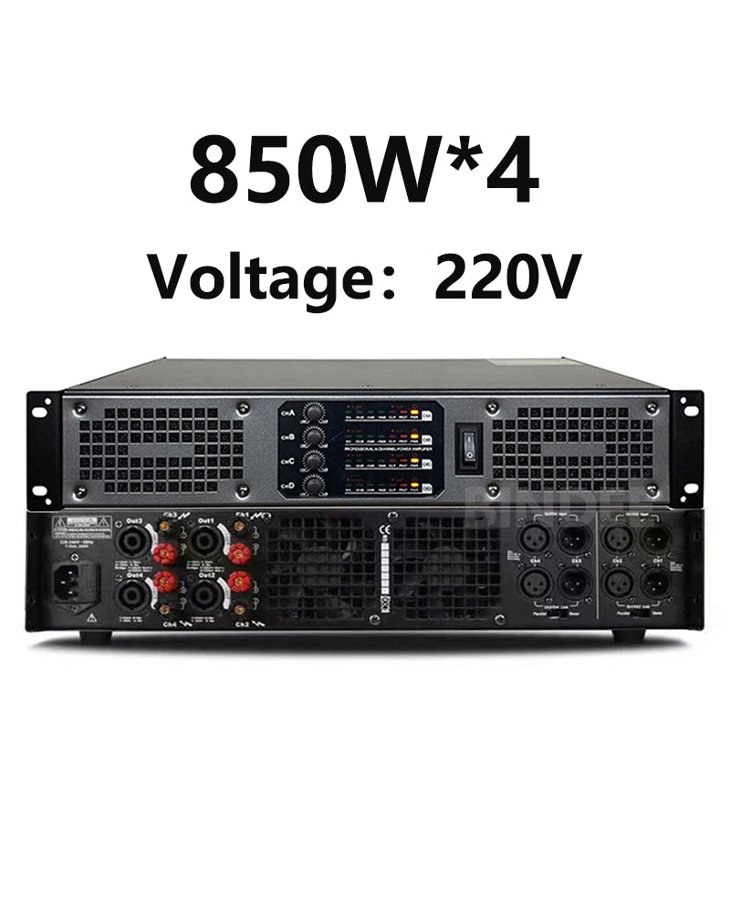 850W Professional High-power Amplifier for Performance Wedding Stage Broadcast Home Entertainment Karaoke Outdoor Amplifier