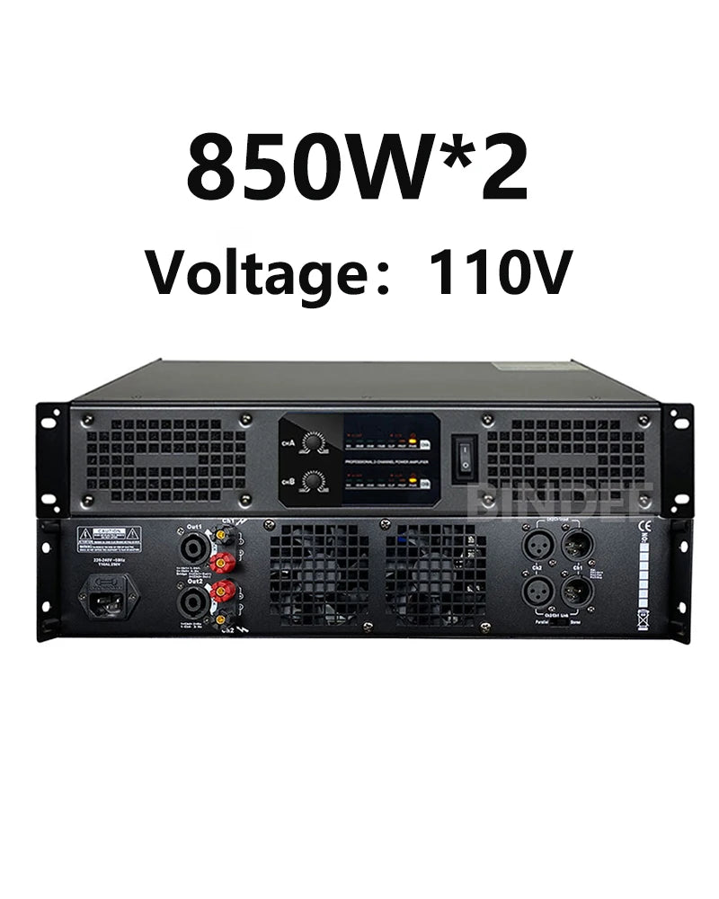 850W Professional High-power Amplifier for Performance Wedding Stage Broadcast Home Entertainment Karaoke Outdoor Amplifier