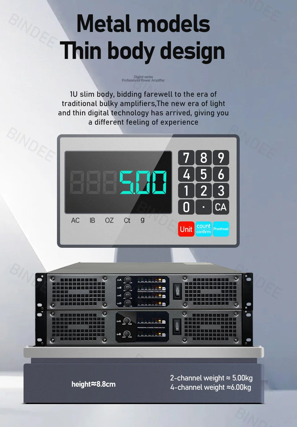 850W Professional High-power Amplifier for Performance Wedding Stage Broadcast Home Entertainment Karaoke Outdoor Amplifier