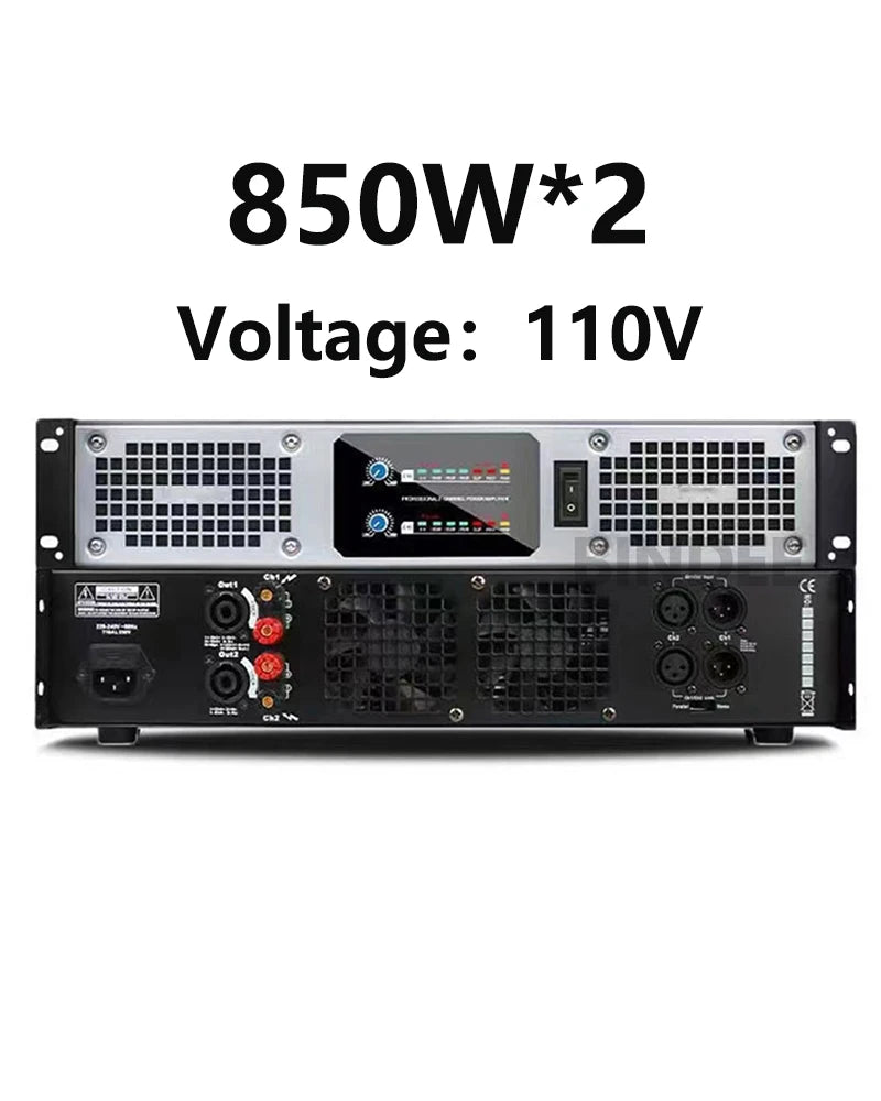 850W Professional High-power Amplifier for Performance Wedding Stage Broadcast Home Entertainment Karaoke Outdoor Amplifier