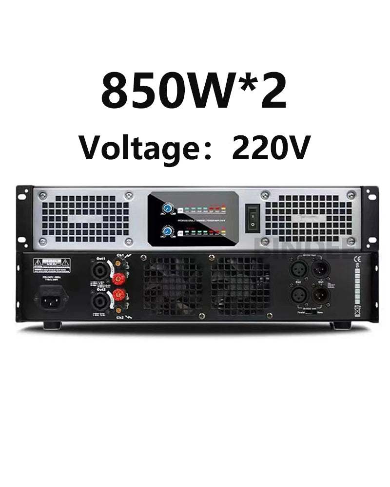 850W Professional High-power Amplifier for Performance Wedding Stage Broadcast Home Entertainment Karaoke Outdoor Amplifier