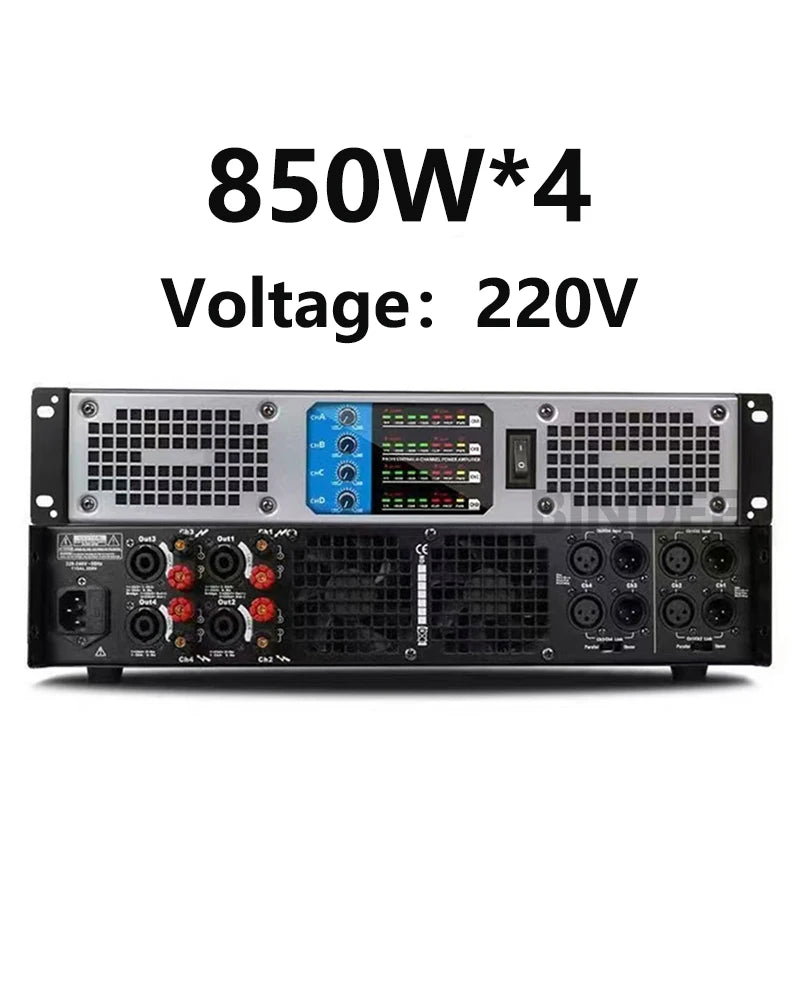 850W Professional High-power Amplifier for Performance Wedding Stage Broadcast Home Entertainment Karaoke Outdoor Amplifier